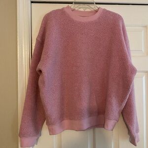 Outdoor Voices Cozy Pink Women's Wool Sweatshirt, Size Medium